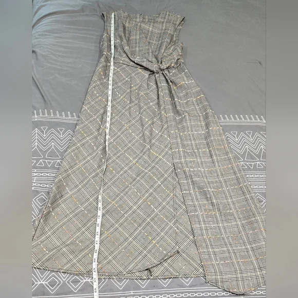 Maeve Reese Plaid Sleeveless Twist Front Dress Size 8 - Picture 2 of 12